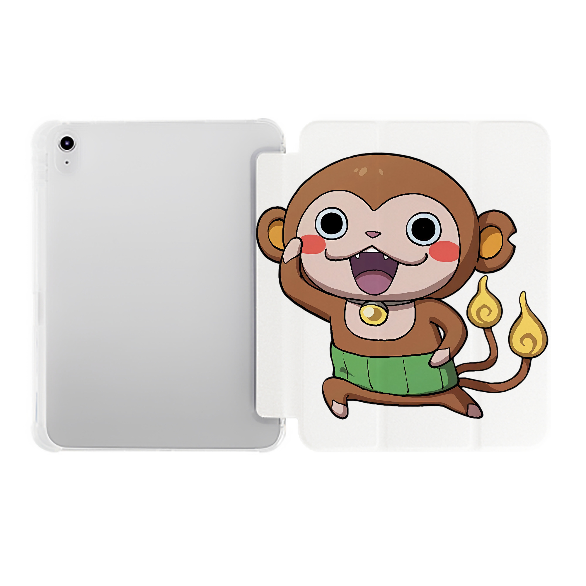 （画像用） 妖怪ウォッチ Yo-kai Watch IPad ケース ペン収納付き 三つ折りスタンド PUレザー×シリコン 対応機種9.5/10.5/10.9インチ